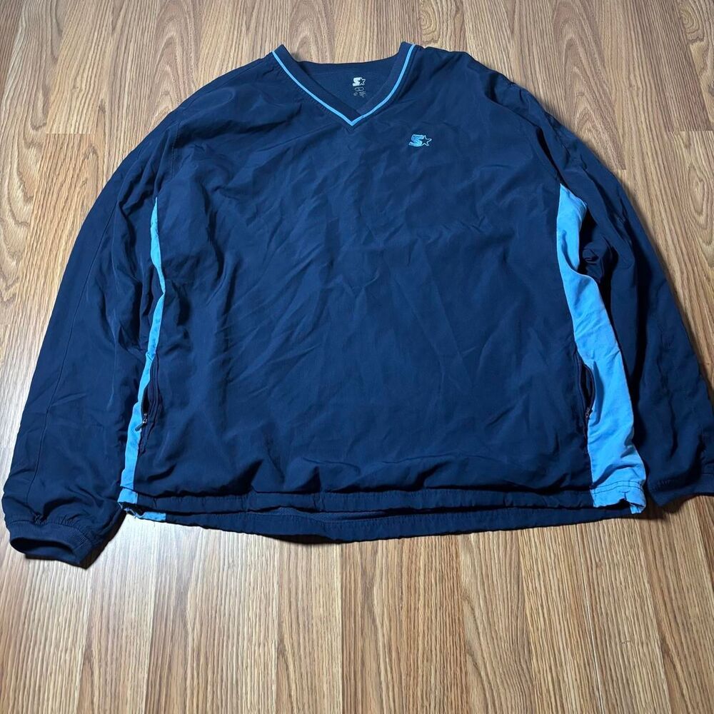 Starter Men's Navy and Blue Jacket